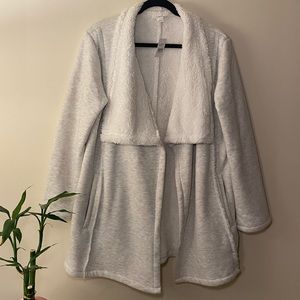 NWT LOFT sherpa lined cozy open cardigan